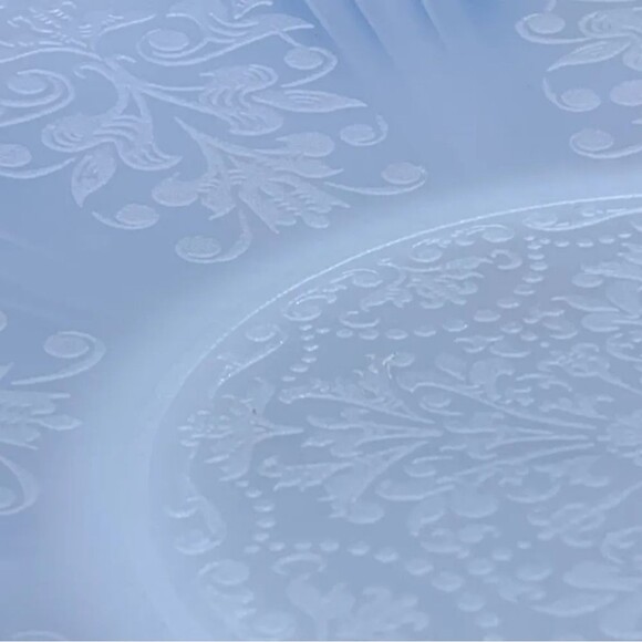 VTG 10" Macbeth Evans American Sweetheart Monex Milk Depression Glass Cake Plate - Picture 3 of 10